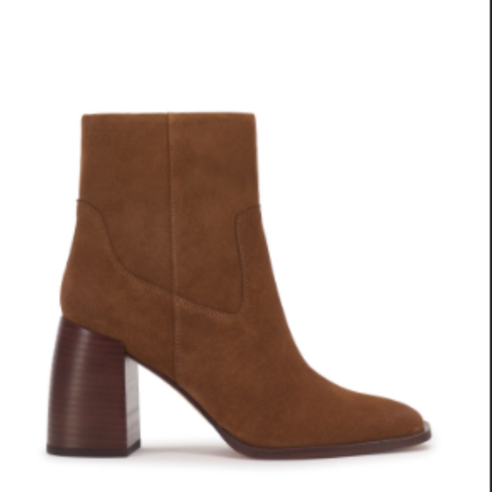 Vince Camuto. Size 8, worn twice. Carmel colored, heeled boot.